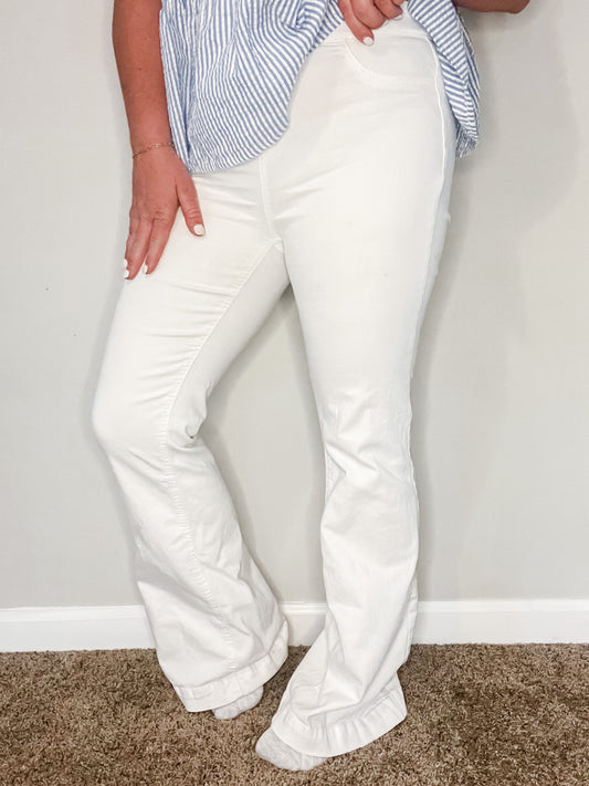 White Bell Bottom Jeans