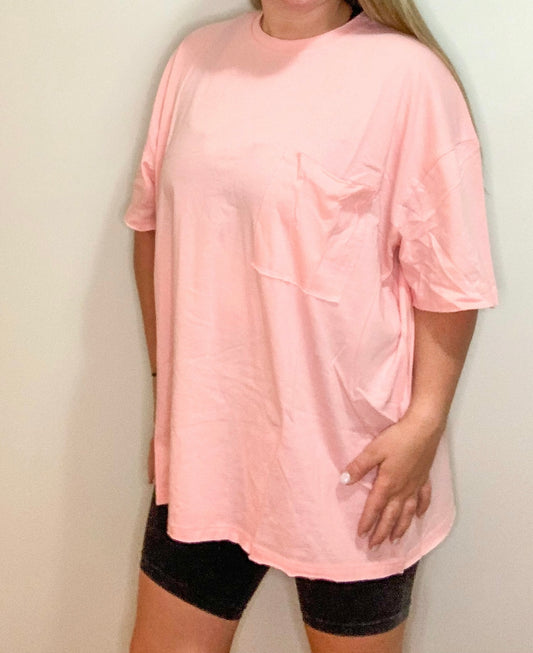 Light Pink Oversized Boyfriend Tee